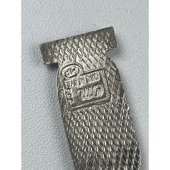 Oro Maya Sterling Silver Pendant Vintage Egyptian Revival Cartouche 2 Tone - Picture 7 of 8